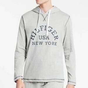 NEW Tommy Hilfiger New York Men's Long Sleeve Hoodie Gray Sz Large 09T4091 004